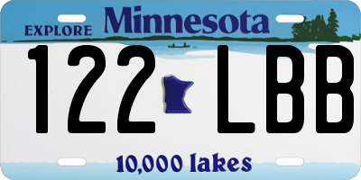 MN license plate 122LBB