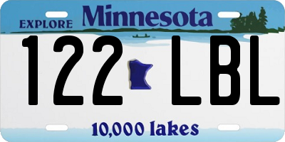 MN license plate 122LBL