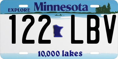 MN license plate 122LBV