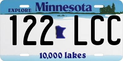 MN license plate 122LCC