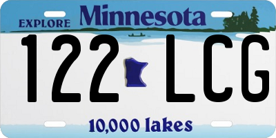 MN license plate 122LCG