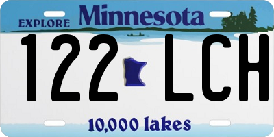 MN license plate 122LCH