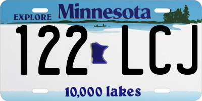 MN license plate 122LCJ