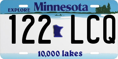 MN license plate 122LCQ