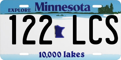 MN license plate 122LCS