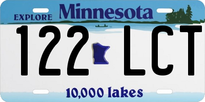 MN license plate 122LCT