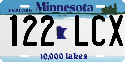 MN license plate 122LCX