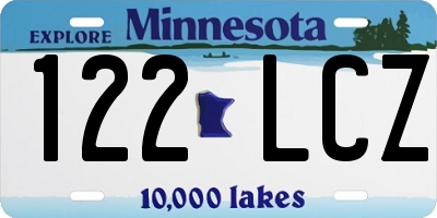 MN license plate 122LCZ