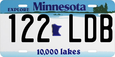 MN license plate 122LDB