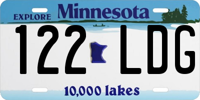 MN license plate 122LDG