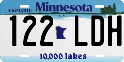 MN license plate 122LDH