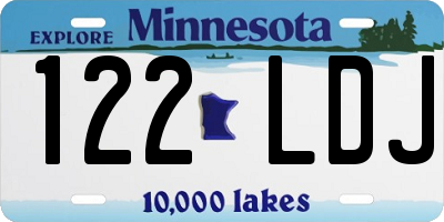 MN license plate 122LDJ