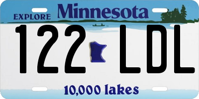 MN license plate 122LDL