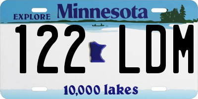 MN license plate 122LDM