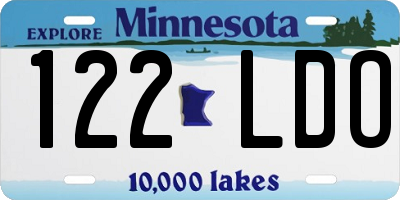 MN license plate 122LDO