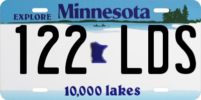 MN license plate 122LDS