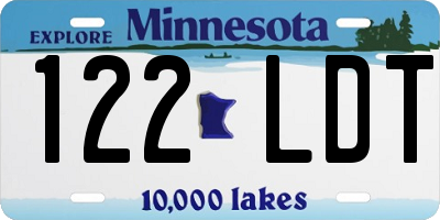 MN license plate 122LDT