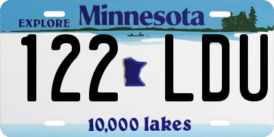 MN license plate 122LDU