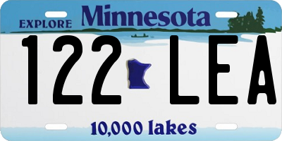 MN license plate 122LEA