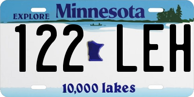 MN license plate 122LEH