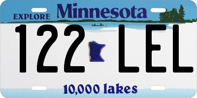 MN license plate 122LEL