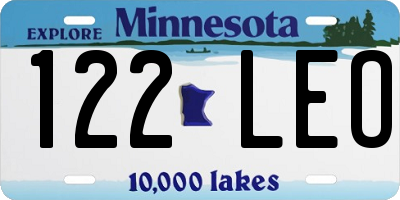 MN license plate 122LEO