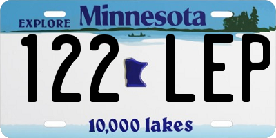 MN license plate 122LEP