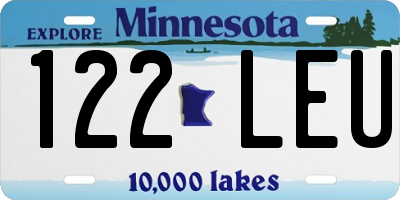 MN license plate 122LEU