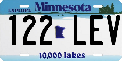 MN license plate 122LEV