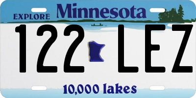 MN license plate 122LEZ