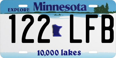 MN license plate 122LFB