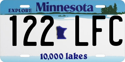 MN license plate 122LFC