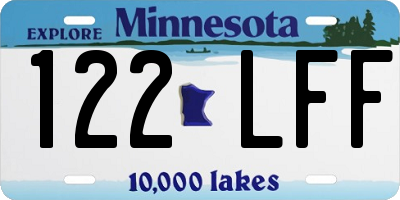 MN license plate 122LFF