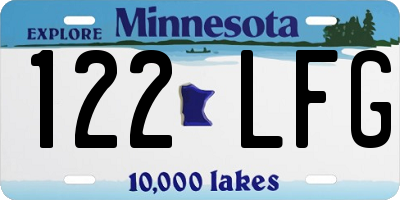 MN license plate 122LFG
