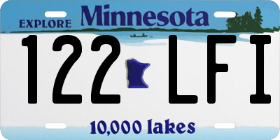 MN license plate 122LFI