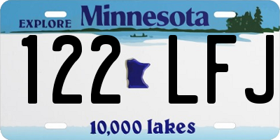MN license plate 122LFJ