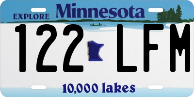 MN license plate 122LFM