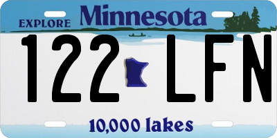 MN license plate 122LFN