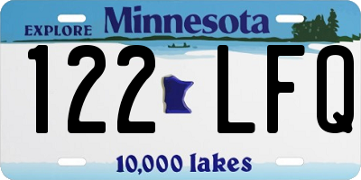 MN license plate 122LFQ