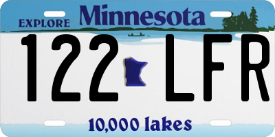 MN license plate 122LFR