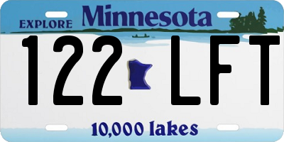 MN license plate 122LFT
