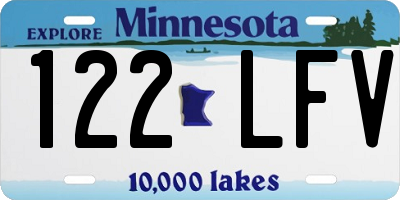 MN license plate 122LFV