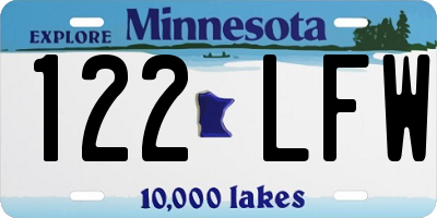MN license plate 122LFW