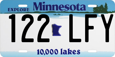 MN license plate 122LFY