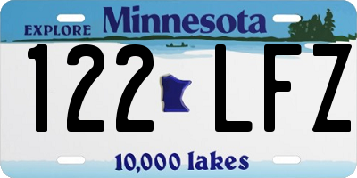MN license plate 122LFZ