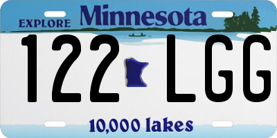 MN license plate 122LGG