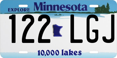 MN license plate 122LGJ