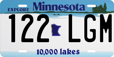 MN license plate 122LGM