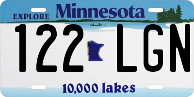MN license plate 122LGN