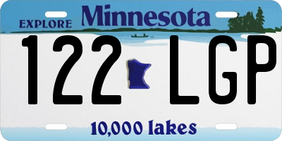 MN license plate 122LGP